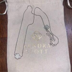 Kendra Scott silver drusy necklace